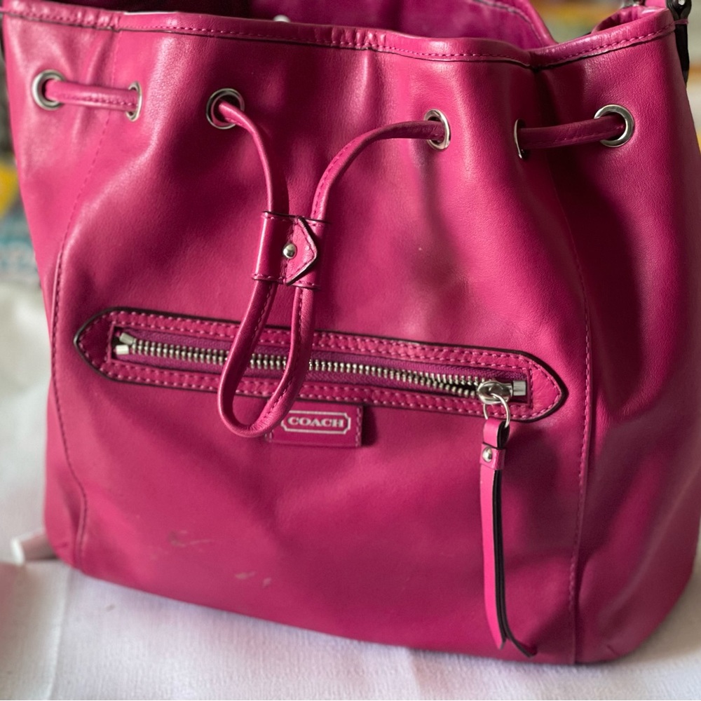 Pink Leather Coach Purse